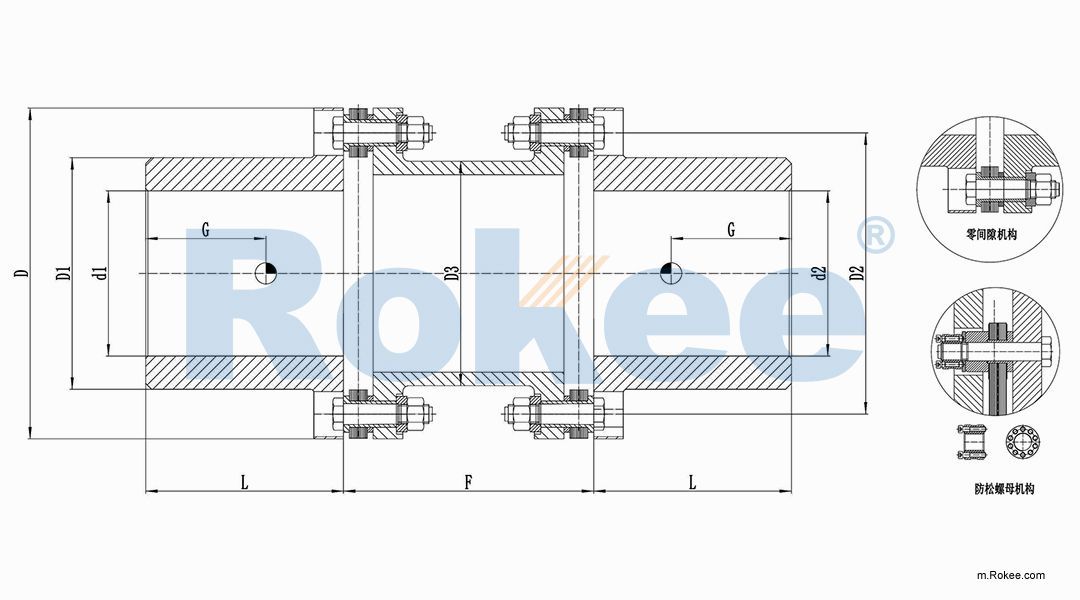 RLAD Standard Double Diaphragm Coupling