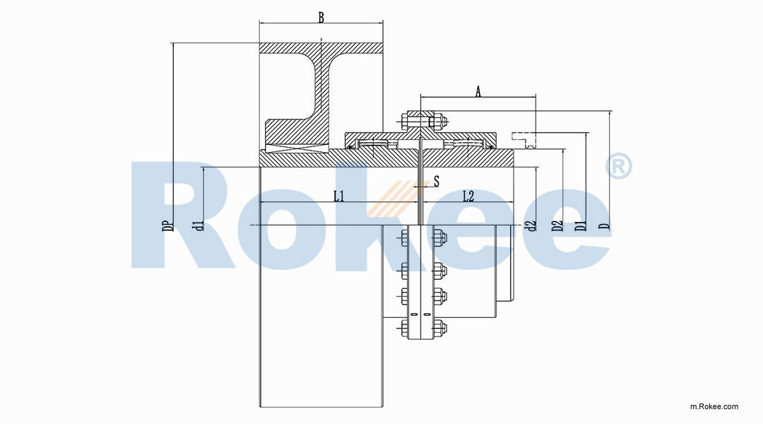 RODU Brake Wheel Drum Gear Coupling