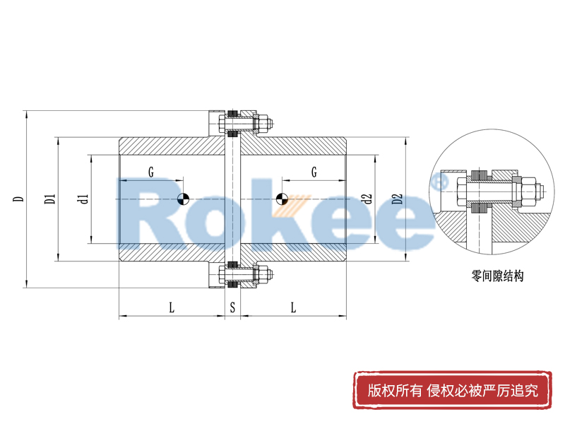 RLA水泵联轴器,RLA标准单节金属膜片联轴器