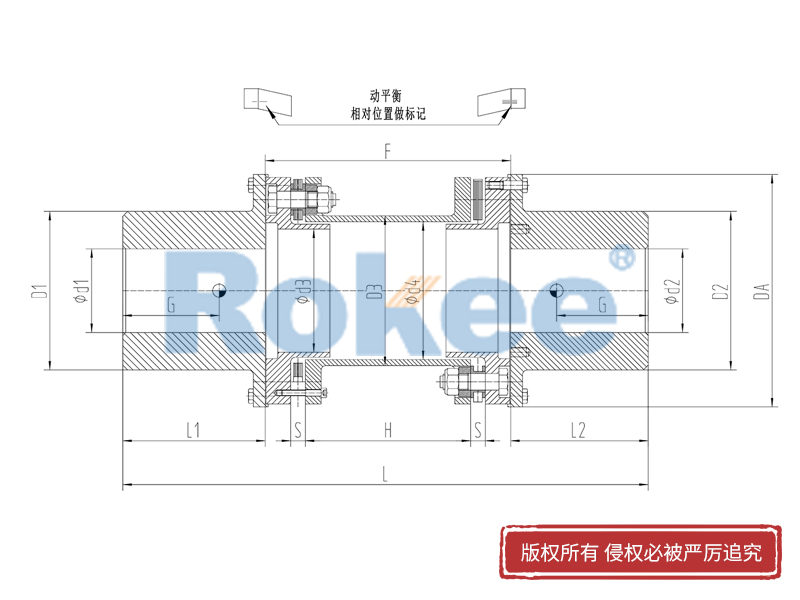 RLQA无法兰快装金属膜片联轴器