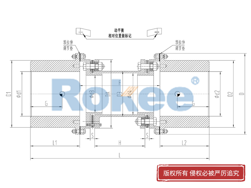 RLQF法兰式快装金属膜片联轴器