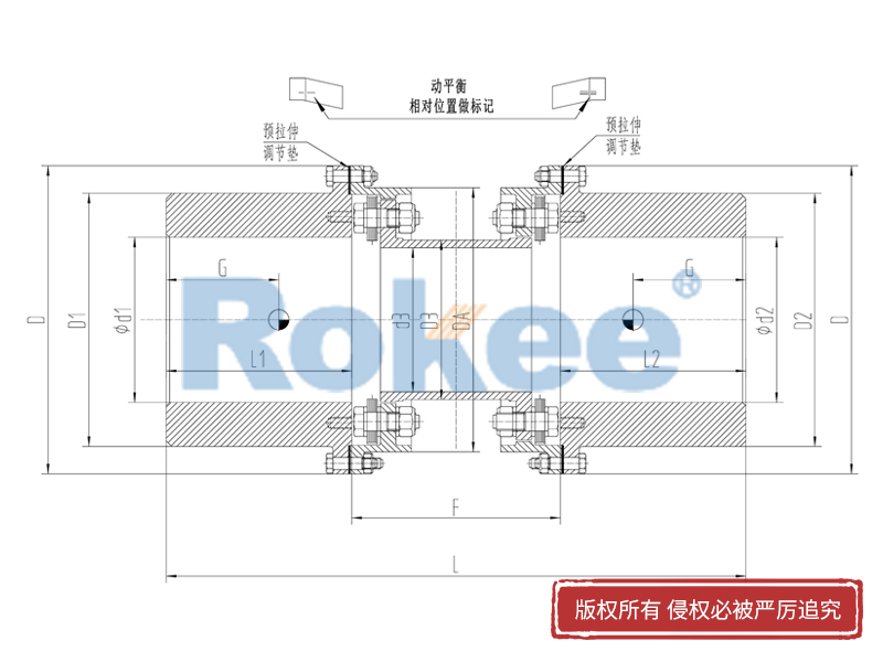 RLQU改进型法兰快装金属膜片联轴器