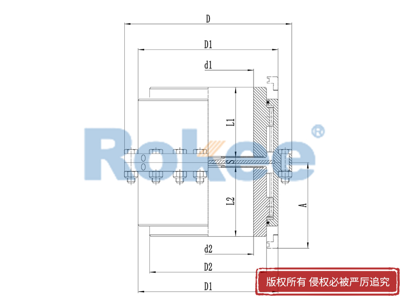 RODV垂直安装型鼓形齿式联轴器