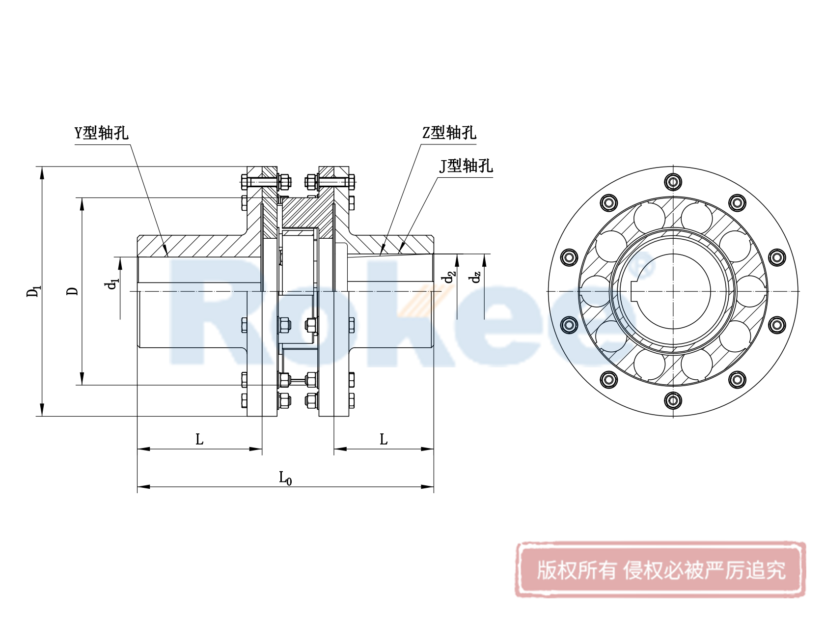 LMS(MLS)型双法兰型梅花弹性联轴器