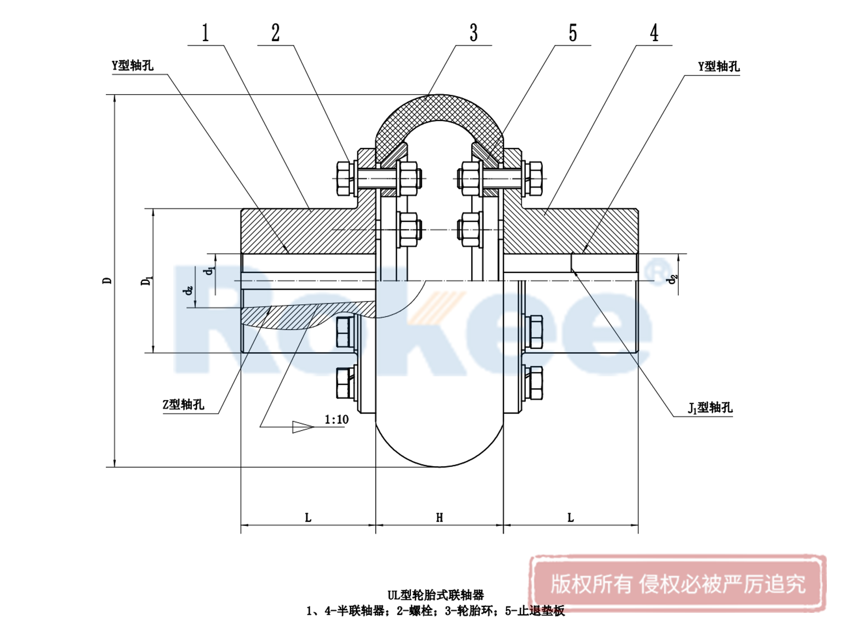 长葛LLB联轴器-LLB型弹性轮胎式联轴器