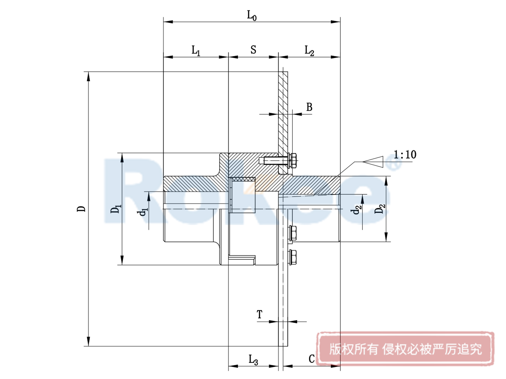 永新LMPK联轴器-LMPK(MLPK)型分体式带制动盘梅花弹性联轴器