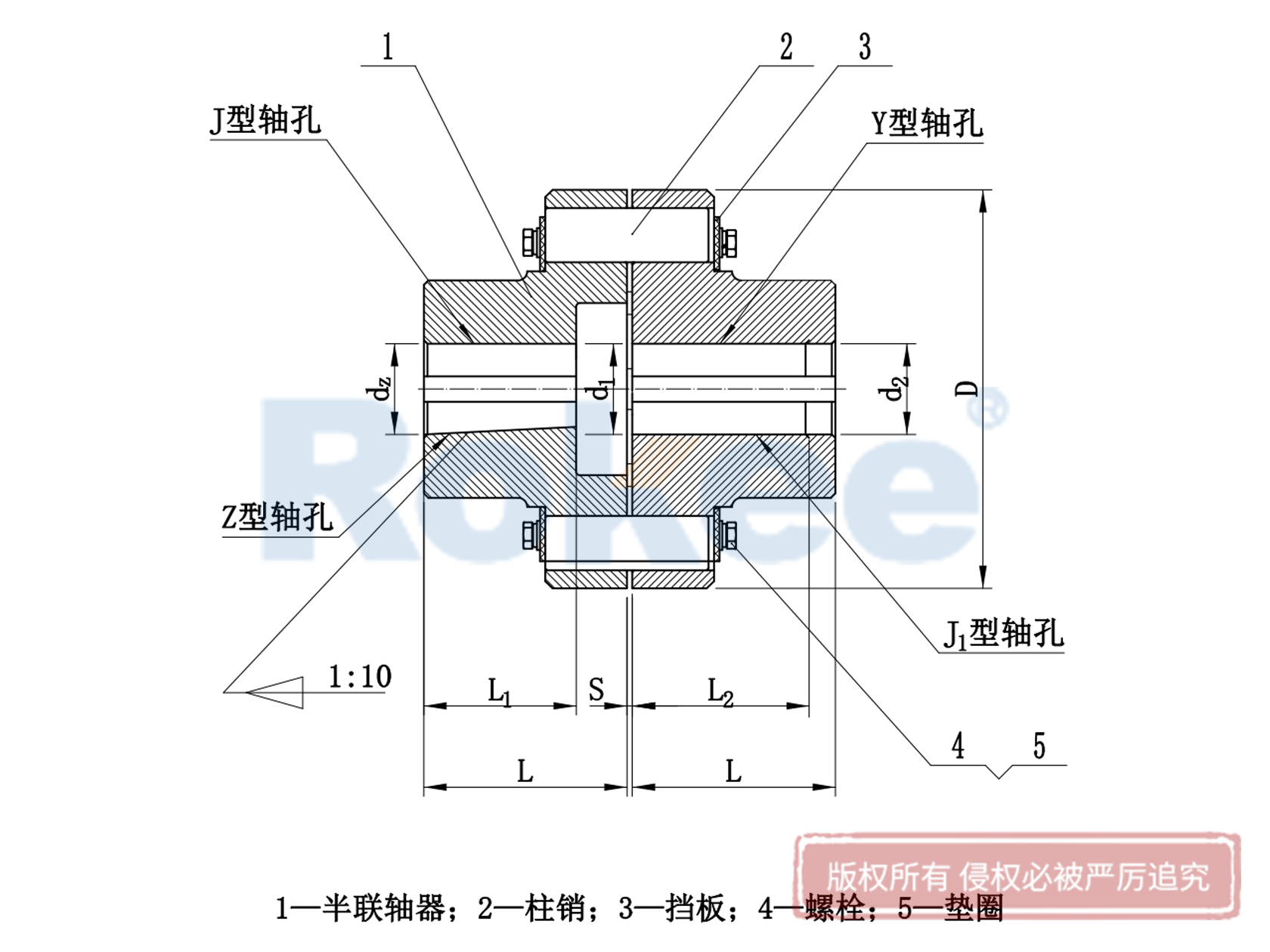 北流LX联轴器-LX(HL)型弹性柱销联轴器